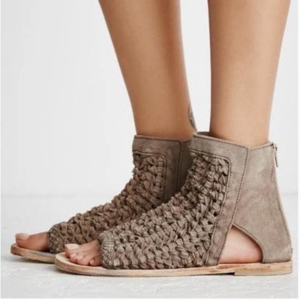 Free People Island Cruiser Woven Leather Sandals Size EU 39 8.5-9